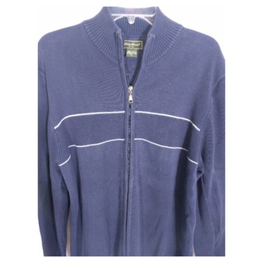 🌻🍃Eddie Bauer XL Full Zip Navy Cotton Cardigan Sweater (Bundle Sale)🌻 - Picture 8 of 15